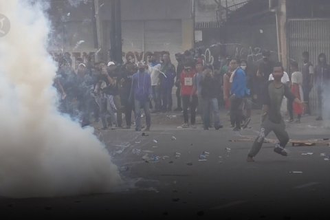 Aksi demonstrasi Undang-Undang Cipta Kerja terjadi di berbagai daerah