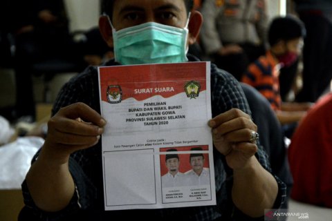Pelipatan dan penyortiran surat suara Pilkada Gowa
