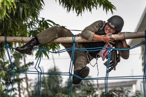 Lomba ketangkasan menyambut HUT ke-46 Gegana