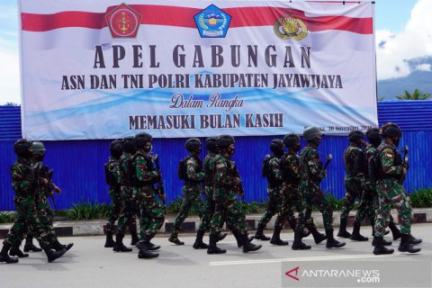 Apel gabungan TNI-Polri di Wamena