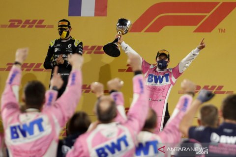 Sergio Perez cetak kemenangan pertama di GP Sakhir