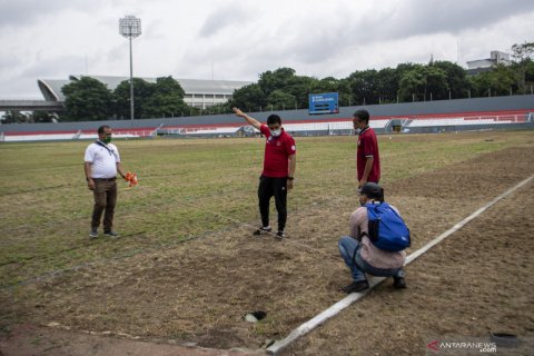 Tim Inspeksi PSSI Kunjungi Stadion Madya Bumi Sriwijaya