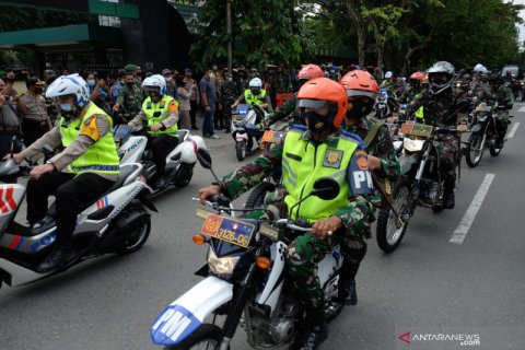 Patroli bersama TNI Polri untuk pengamanan Pilkada