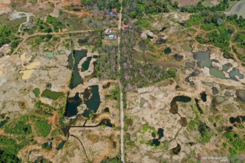 Bekas tambang emas ilegal di kawasan ekosistem Leuser