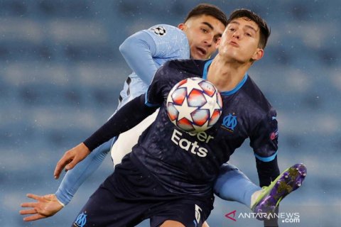Bermain di kandang, Manchester City tumbangkan Marseille 3-0