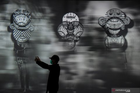 Pertunjukan video mapping di Bandung