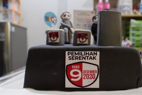 Kue hias bertema  Pilkada Serentak 2020