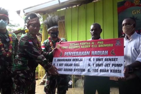 Bangunan gereja untuk warga kampung Kufu di perbatasan RI-PNG