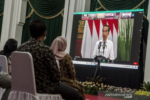 Peluncuran bantuan tunai se-Indonesia secara virtual
