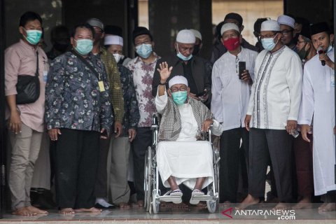 Abu Bakar Ba'asyir tiba di Ngruki