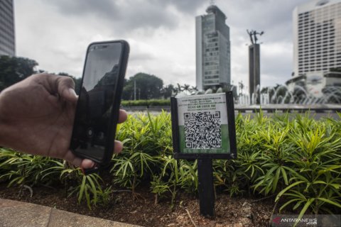 Kode QR untuk informasi tanaman di Ibu Kota