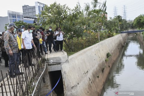 Menteri ATR dan Menteri PUPR cek pelanggaran pemanfaatan ruang di Kota Bekasi