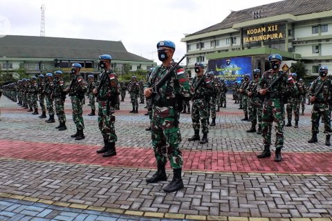 Kodam XII Tanjungpura berangkatkan 850 personel ke Afrika Tengah