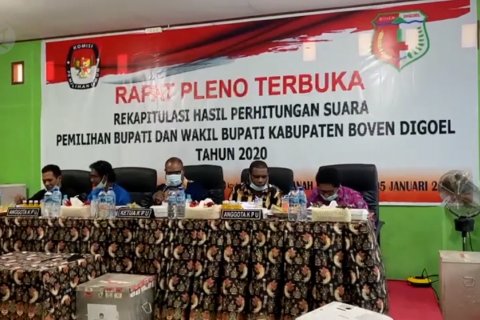 KPU tetapkan Yusak-Yakob peraih suara terbanyak pilkada Boven Digoel
