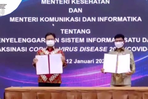 SKB Kemkominfo dan Kemkes untuk jamin keamanan data sistem vaksinasi COVID-19
