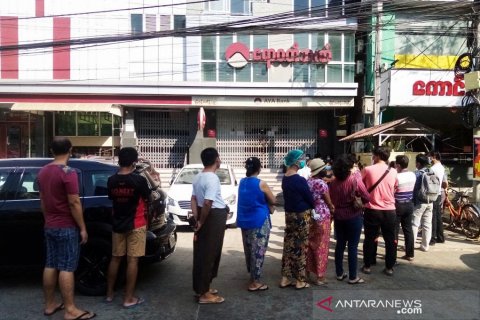Suasana kota Yangon pascapenangkapan Aung San Suu Kyi