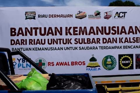 60 Ton bantuan masyarakat Sumatera untuk korban gempa Sulbar