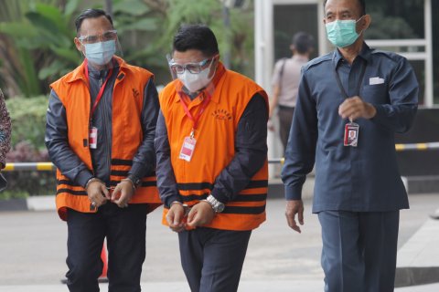 Pemeriksaan tersangka kasus dugaan suap ekspor benih lobster