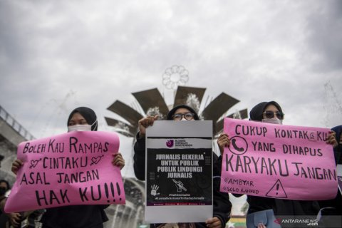 Aksi Solidaritas Jurnalis Di Palembang