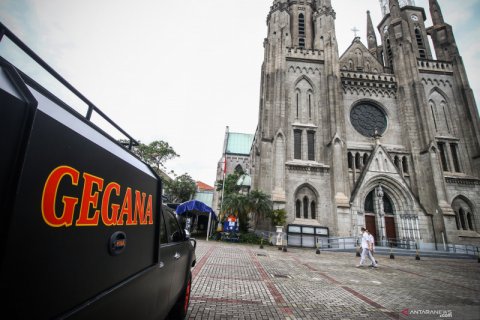Pengamanan Gereja Katedral Jakarta diperkuat