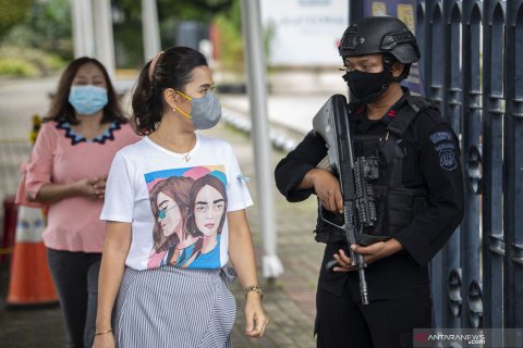 Pengamanan Misa Paskah di Gereja Katedral Jakarta