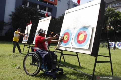 Atlet Panahan NPC Jateng  tetap berlatih saat puasa
