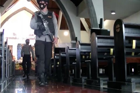 Polres Temanggug sterilisasi gereja jelang Paskah