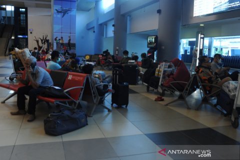 Arus mudik di Bandara SMB II Palembang, Minggu alami peningkatan