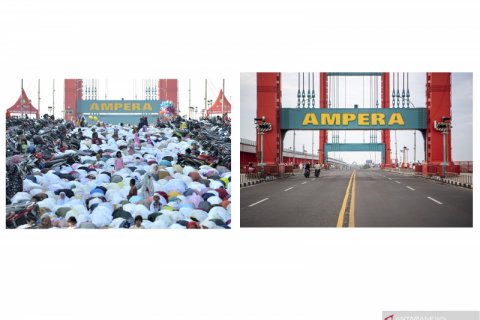 Pusat Kota Palembang tanpa Shalat Idul Fitri