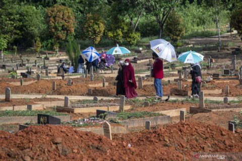 Ziarah Makam COVID-19 di Gandus