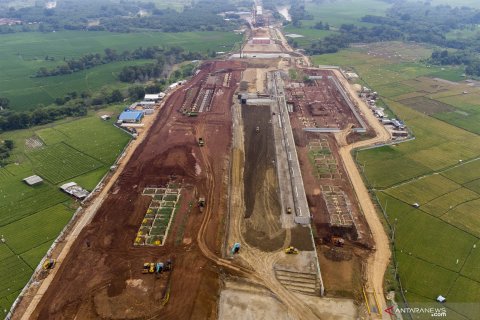 Progres proyek pembangunan kereta cepat Jakarta - Bandung