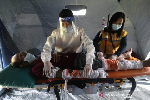 Simulasi penanganan bencana gunung meletus