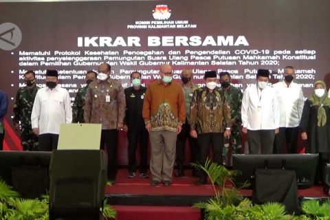 Ikrar jaga Pemilu damai, jujur dan adil, jelang PSU Gubernur dan Wakil Gubernur Kalsel