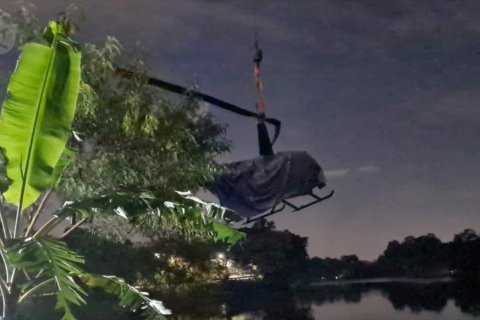 Helikopter yang jatuh di Cibubur telah dievakuasi