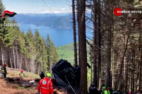 Kecelakaan kereta gantung Italia tewaskan sembilan orang