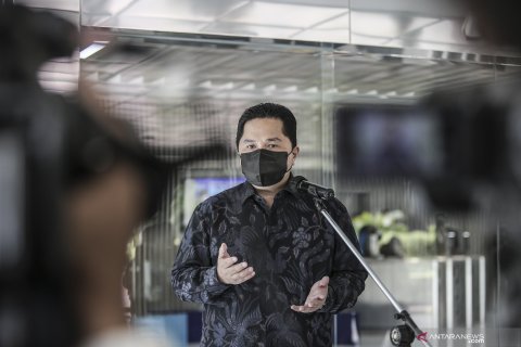 Jumpa pers Menteri BUMN