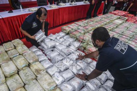 Pengungkapan sabu 1,129 ton