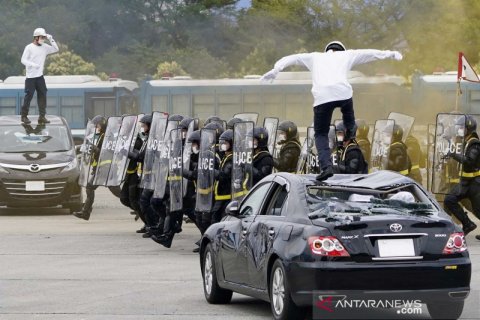Latihan pengamanan jelang Olimpiade Tokyo