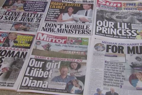 Surat kabar Inggris rayakan kelahiran bayi perempuan Harry dan Meghan