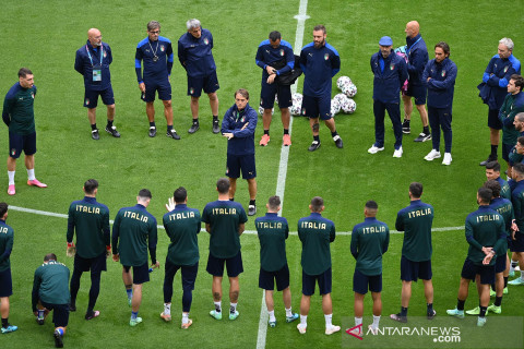 Euro 2020 : Mengintip latihan Italia jelang perempat final lawan Belgia