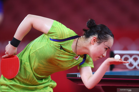 Atlet tenis meja Jepang berlatih jelang Olimpiade Tokyo 2020