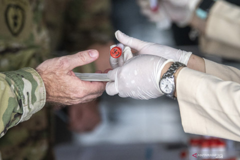 Tentara Amerika Jalani Tes PCR Setiba Di Palembang