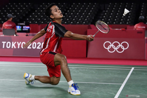 Anthony Sinisuka melaju ke perempat final bulutangkis tunggal putra Olimpiade Tokyo 2020