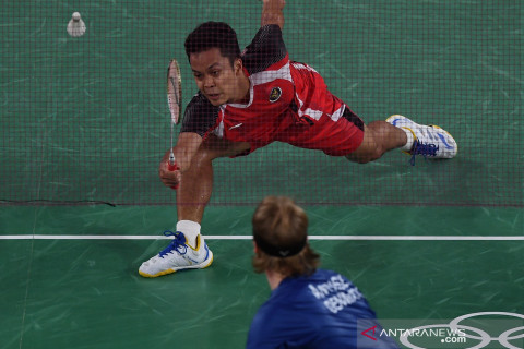 Olimpiade Tokyo 2020 : Anthony Sinisuka lawan Anders Antonsen di perempat final