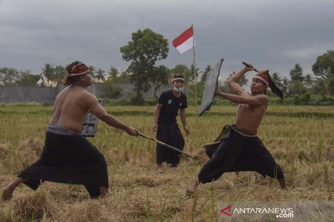 Pertunjukan Presean kesenian tradisional Sasak Lombok secara daring