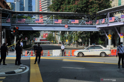 Blokade jalan di Kuala Lumpur jelang pelantikan PM Malaysia