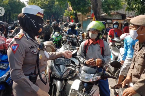 Tes usap pengendara motor untuk turunkan level PPKM