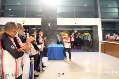 Kontingen Indonesia di Olimpiade Tokyo tiba di Tanah Air