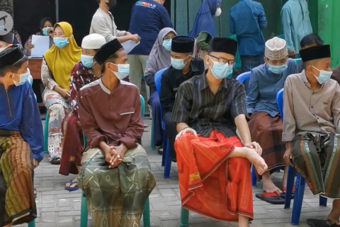 Ribuan santri Pandeglang ikuti vaksinasi