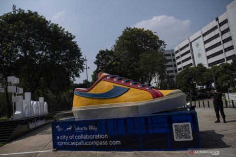 Beri dukungan ke pelaku ekraf, Pemprov DKI Jakarta fasilitasi pemasangan instalasi karya seni